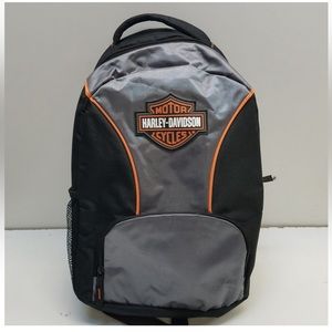 Harley Davidson Black Silver Nylon Small Backpack Bag